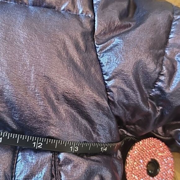 Metallic navy puffer jacket Size 4-5 Crewcuts Everyday - Picture 7 of 13